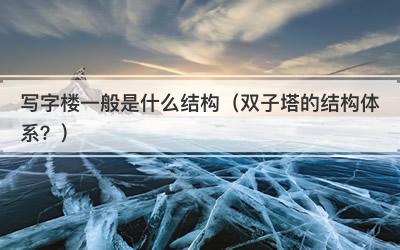 写字楼一般是什么结构（双子塔的结构体系？）